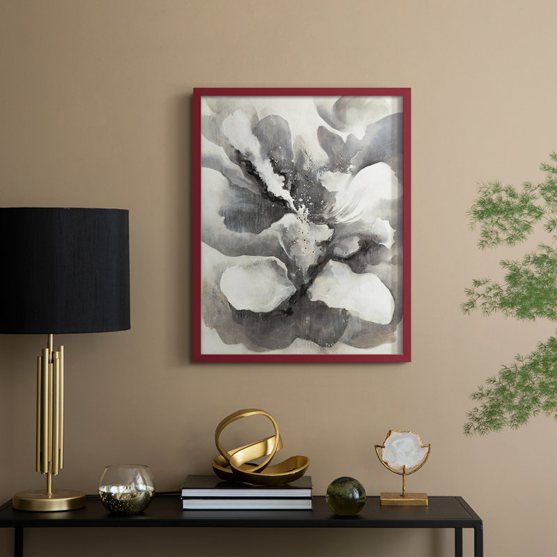 Reproduction encadrée subtile glamour - bois massif, H 11 po x l 9 po, Rouge