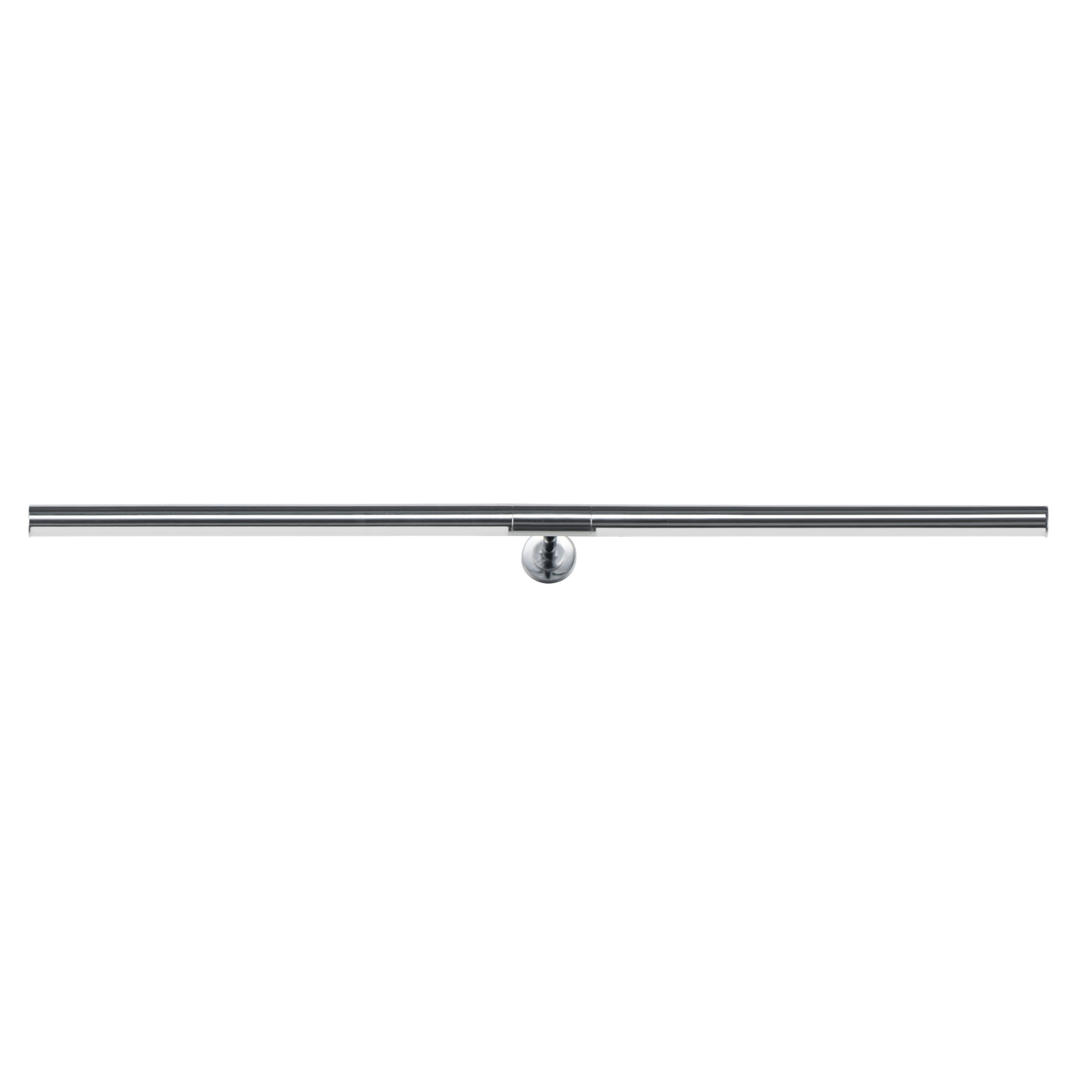 Demontrey Single Light Aluminum Dimmable LED Armed Sconce, 4.5" H x 30.75" W x 8.75" D, White/Polished Chrome