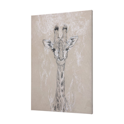 Croquis d'un animal IV (girafe) sur toile