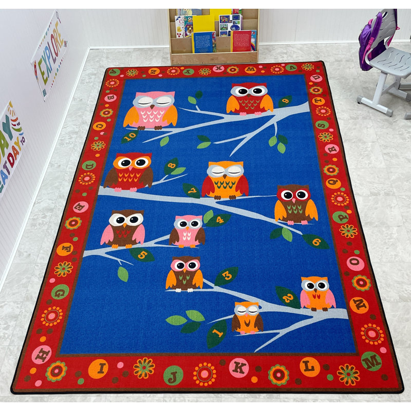 Tapis pour enfants Hoot-Hoot Owl, Rectangle 6 pi x 8 pi 6 po