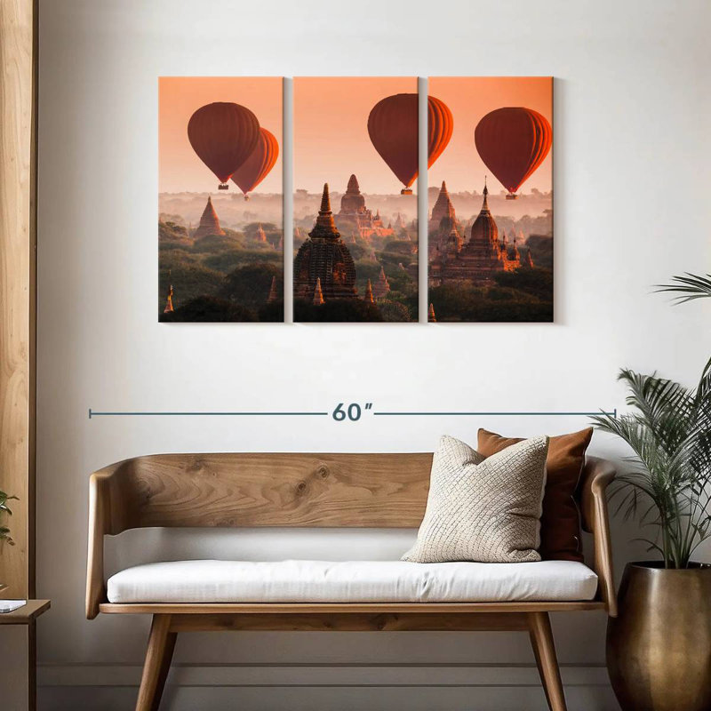 Mehar Ancient Myanmar Hot Air Balloons, 28" H x 45" W