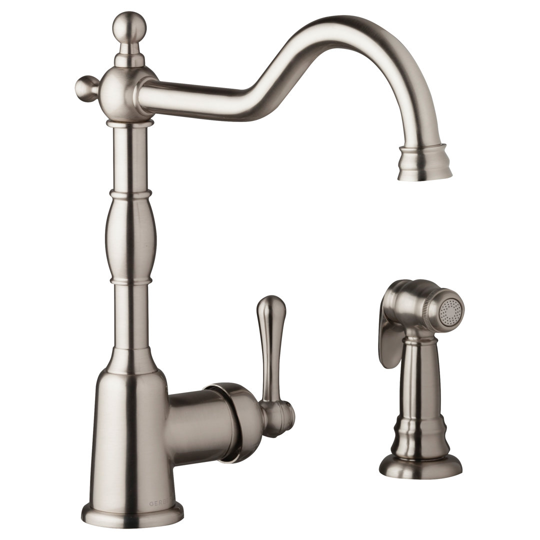 Opulence Single Handle Kitchen Faucet with Side Spray Gerber 