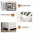 57.9" Sideboard With 3 Drawers, Adjustable Shelf-1620589360