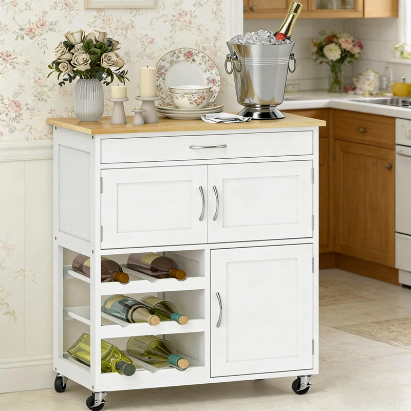 Chariot de cuisine portable, îlot de cuisine mobile, îlot de cuisine avec rangement