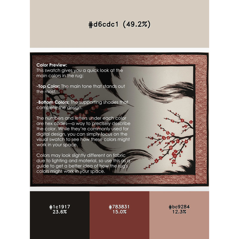 Petal Voyage Rug, Round 6'