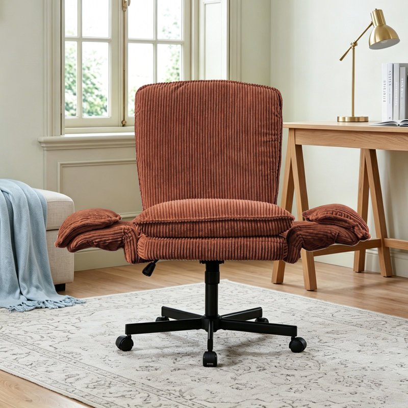 Chaise avec accoudoirs et roues Criss, Brown