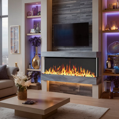 Ivy Bronx Black Electric Fireplace
