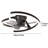 Ceiling Fan with Light, Ceiling Fan with Remote Control, Modern Flush Mount Ceiling Fan, Geometric Shape Fan Light for Bedroom, Living Room, Small LED Ceiling Light Fixture