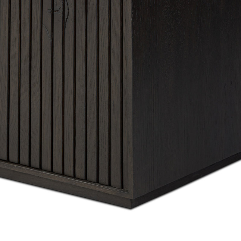 Leo Media Console-Smoked Black, Smoked Black