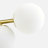 7-Light Glass Globe Modern Gold Linear Chandelier for Dining Room-363634768