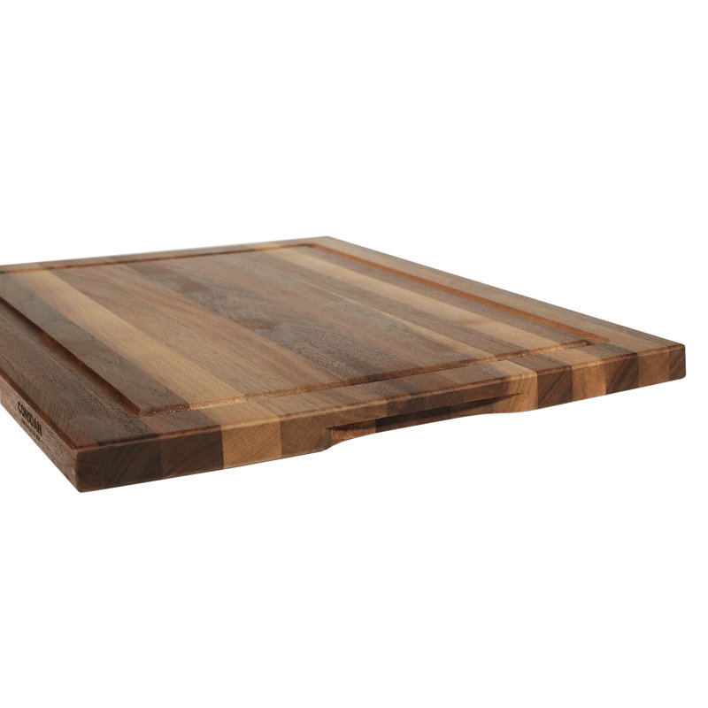 CONSDAN Wood Cutting Board for Kitchen, 16 x 12, Soild Birch Wood, Edge Grain, Chopping Board, Butcher Block with Juice Groove, Prefinished with Food-Safe Oil, 3/4'' Thick