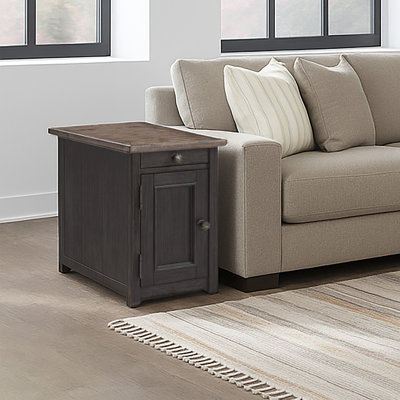 Edmore End Table and Built-In Outlets