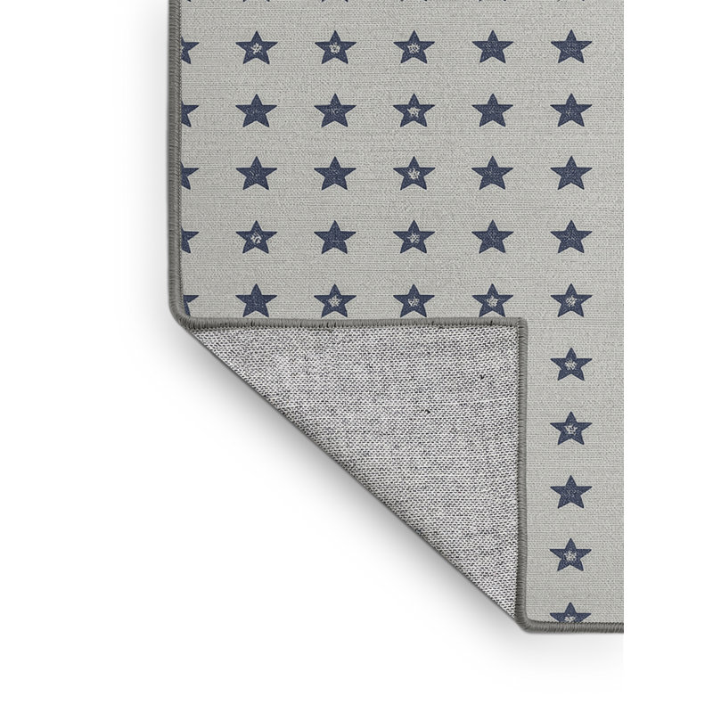 Machine Washable Adamek July 4Th Modern & Contemporary Abstract Rug in Gray – Gray Binding, 6x9
