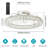 19.68" - Dimmable Led Crystal Ceiling Fan With Led Lights-565190399
