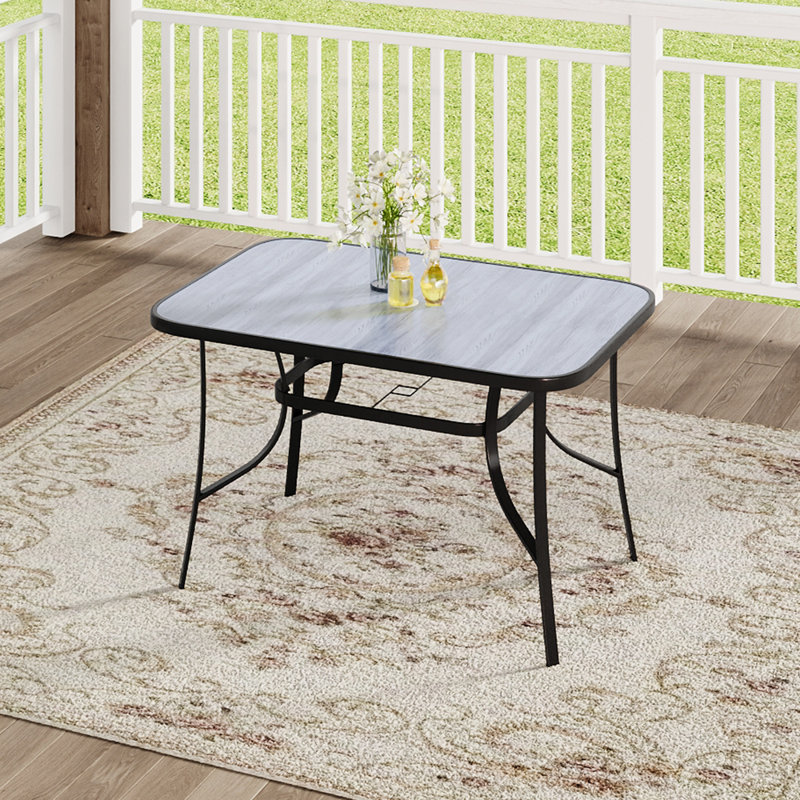 Rectangular Outdoor Table, 72.5cm H x 120cm W x 80cm D
