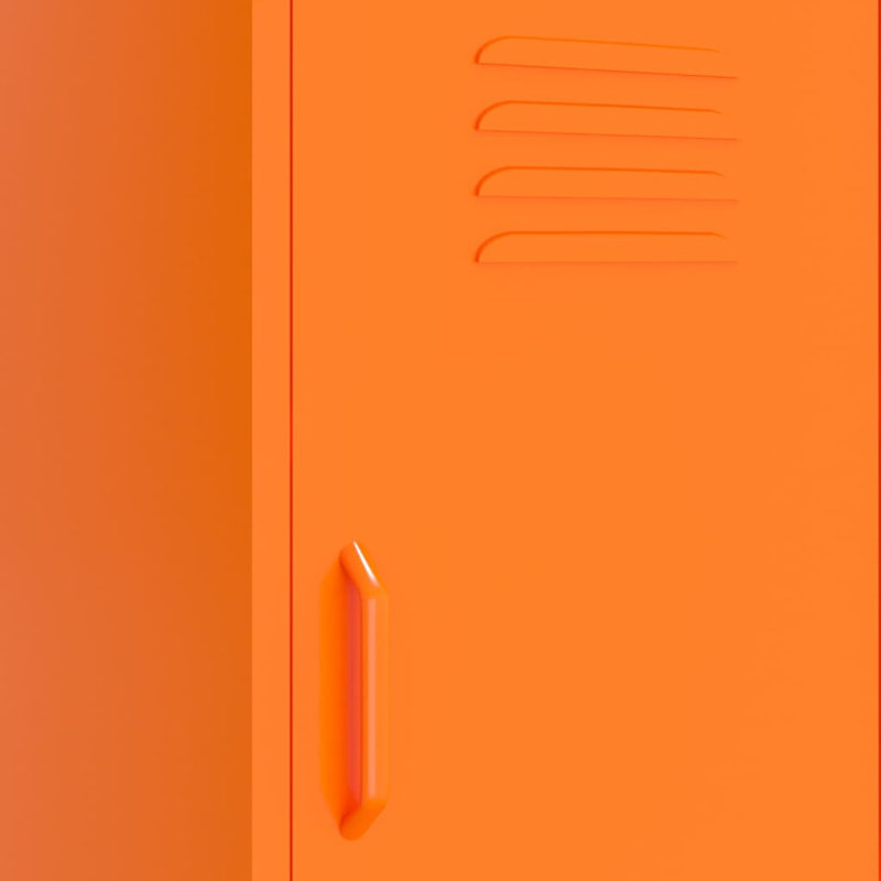 Storage Cabinet Freestanding File Cabinet with Shelves for Office Steel, Orange