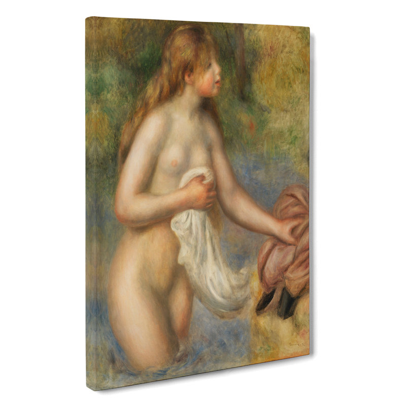 Bathing Girl by Pierre-Auguste Renoir - Wrapped Canvas Painting, 50cm H x 35cm W x 3cm D