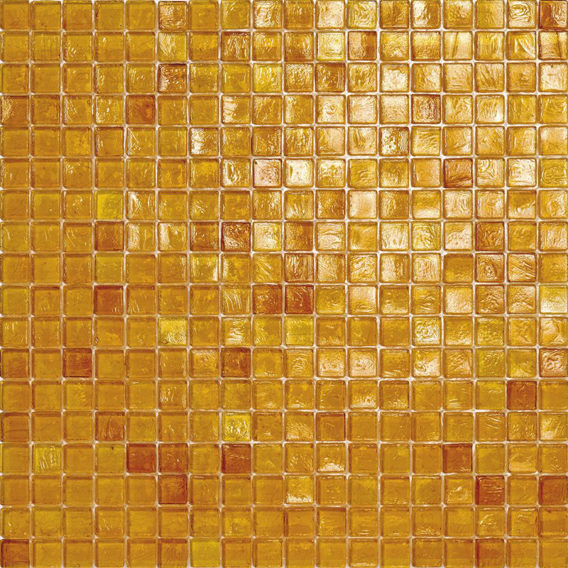 Amber 5/8" x 5/8" Glass Mosaic