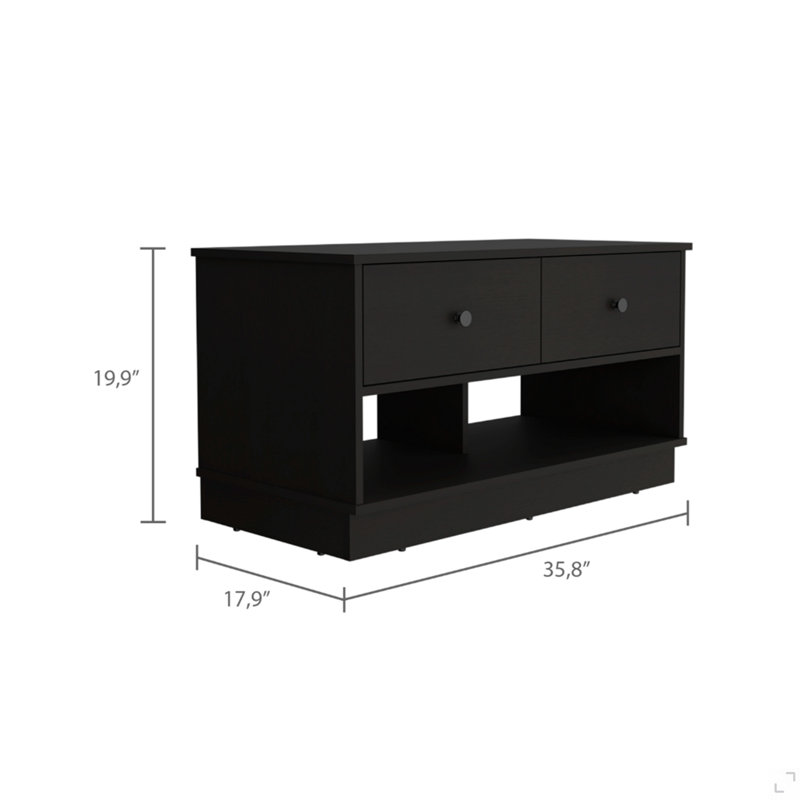 Ardell Storage Bench, Black