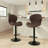 Swivel Upholstered Adjustable Height Bar Counter Stool with Metal Frame-278038288