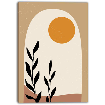 Arched Serenity Botanical Canvas Wrapped Wall Art