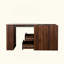 Bureau d'ordinateur avec tiroirs, rangement de coin de bureau moderne avec table extensible, bureau d'écriture bureau pour la maison, bureau