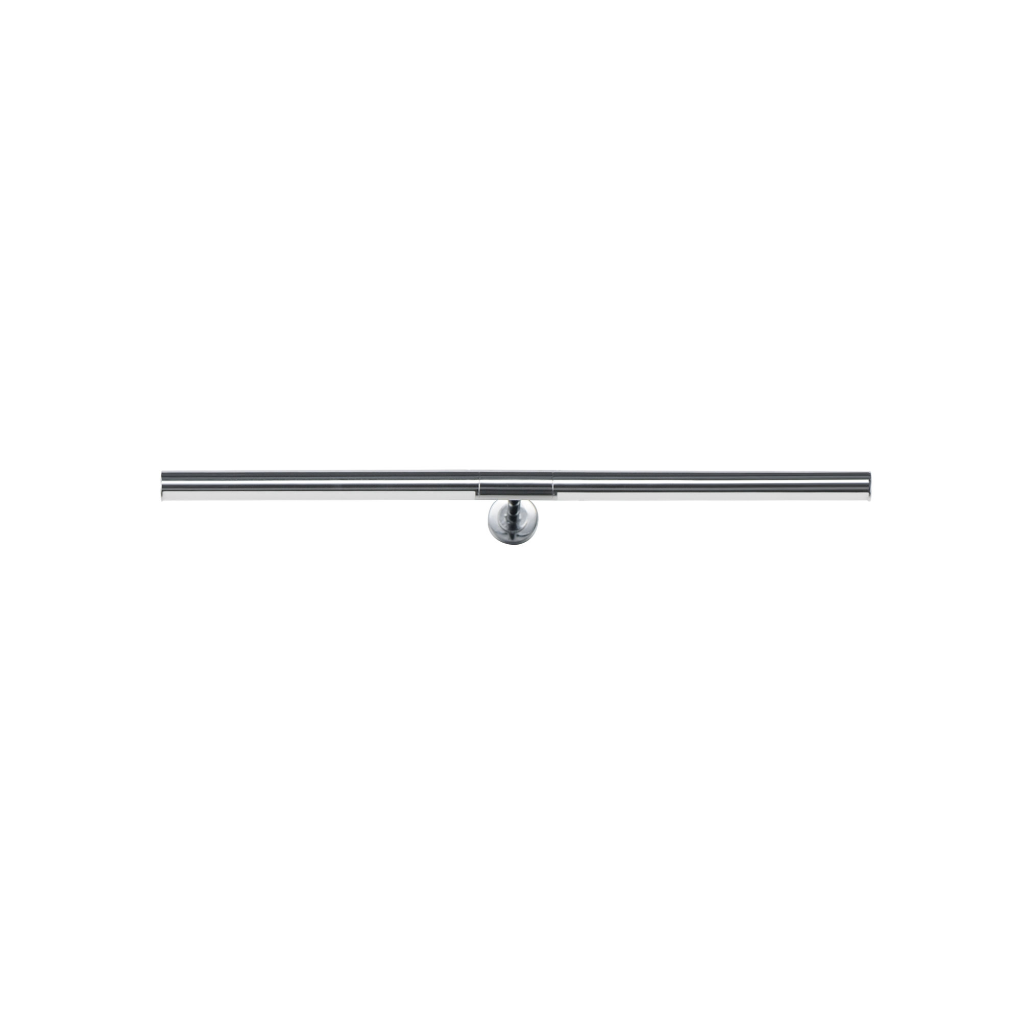 Demontrey Single Light Aluminum Dimmable LED Armed Sconce, White/Polished Chrome, 4.5" H x 23" W x 8.75" D