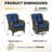 Outdoor Wicker Patio Swivel Rocker Chairs Set, 4-Piece All-Weather PE Rattan Conversation Chairs With Soft Cushions, Perfect For Backyard, Porch, Deck & Poolside-1622653470