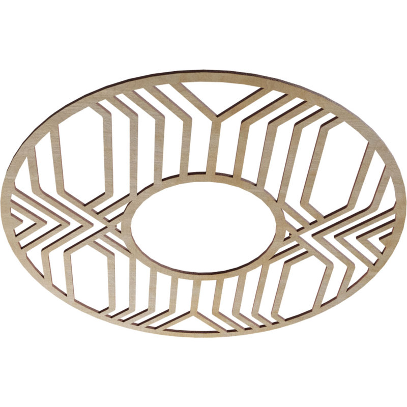 Médaillon de plafond 32 po x 32 po x 11 3/4 po x P 1/4 po, Bouleau, H 28 po x l 28 po x P 0,38 po