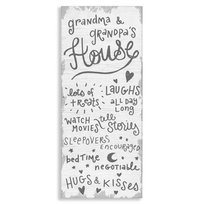 «Grandparents House Family Home Gray Neutral Word Design», art textuel