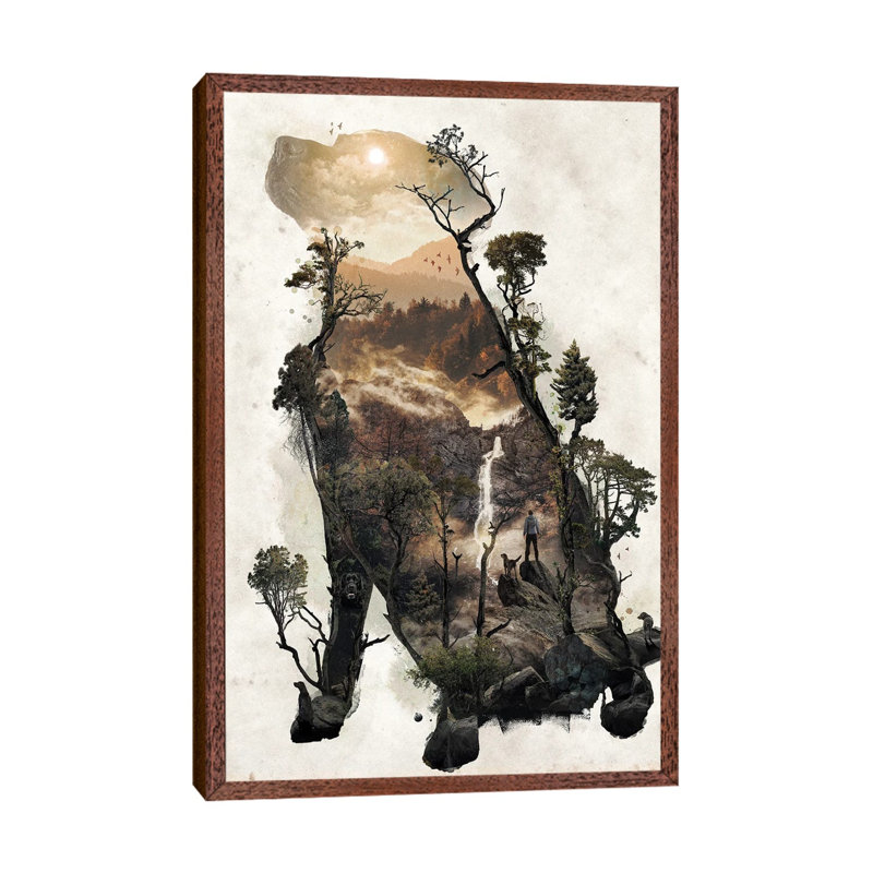 Labrador Retriever by Barrett Biggers - Print on Canvas, Classic Brown Wood Framed, 66.04 cm H x 45.72 cm W