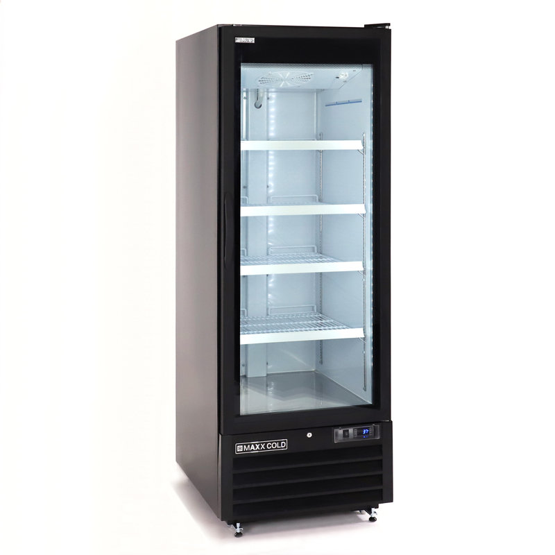 Maxx Cold 27" Glass Door Merchandiser Refrigerator, Single Door