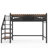 Klotild Loft Bed With Storage Stairs And Shelves, Heavy-Duty Metal Frame-125179419