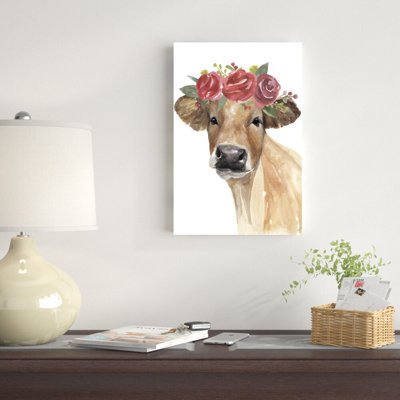 " Flowered Cow II " Print