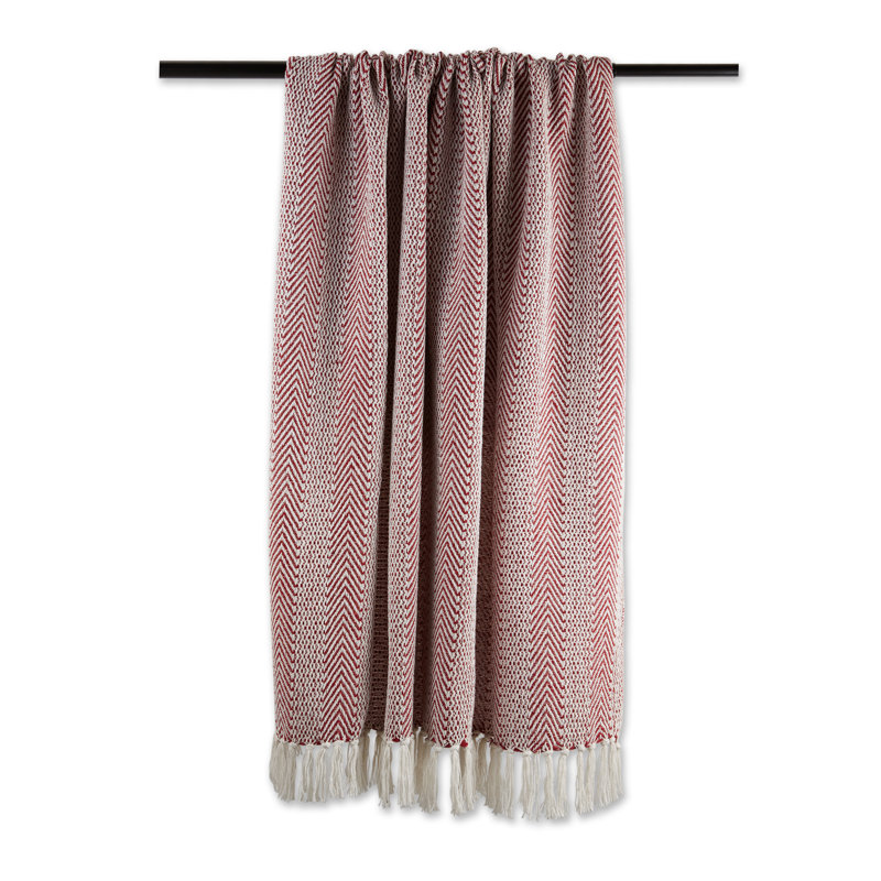 Hand Woven Throw Blanket, Red