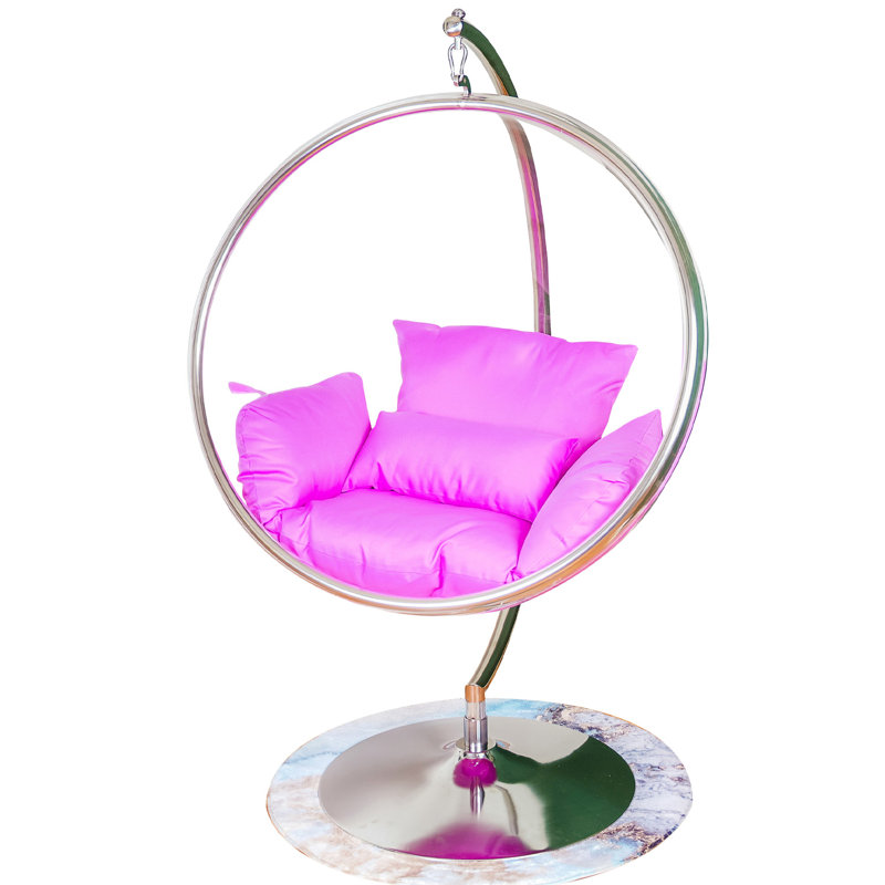 Balancelle avec support, Chrome / mauve