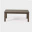 Ensemble de causeuse d'extérieur en bois d'acacia 4 places Temecula - Causeuse, table basse et 2 fauteuils club - fini gris + coussin gris