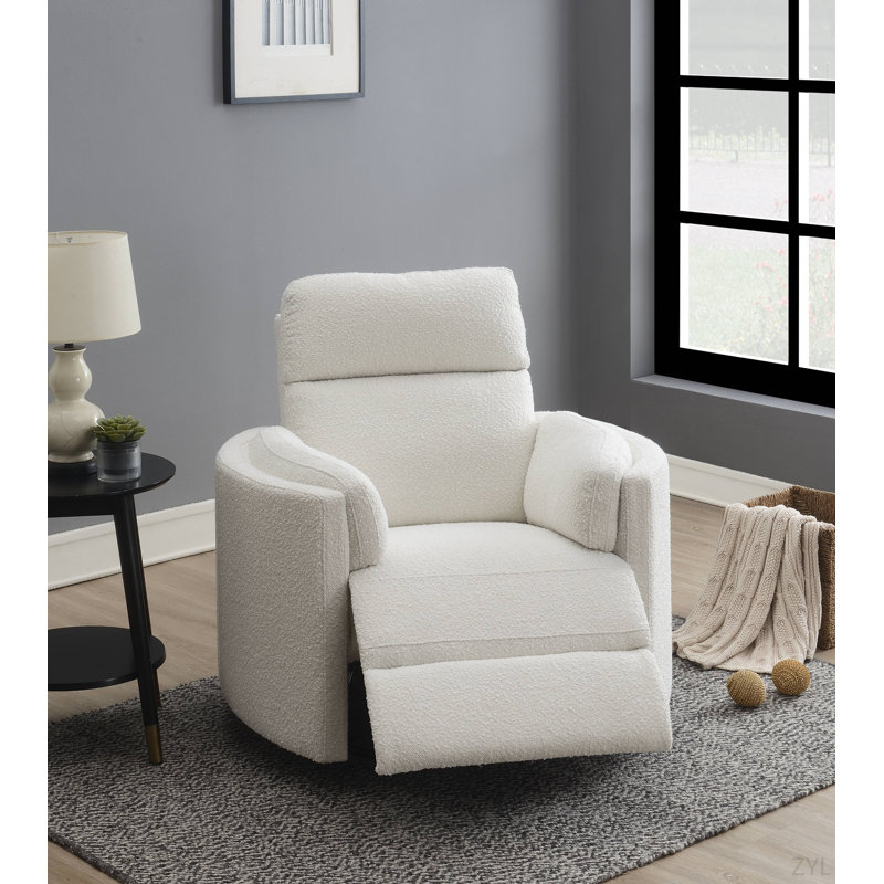 Fauteuil inclinable et oscillant Sagen, Beige Boucle