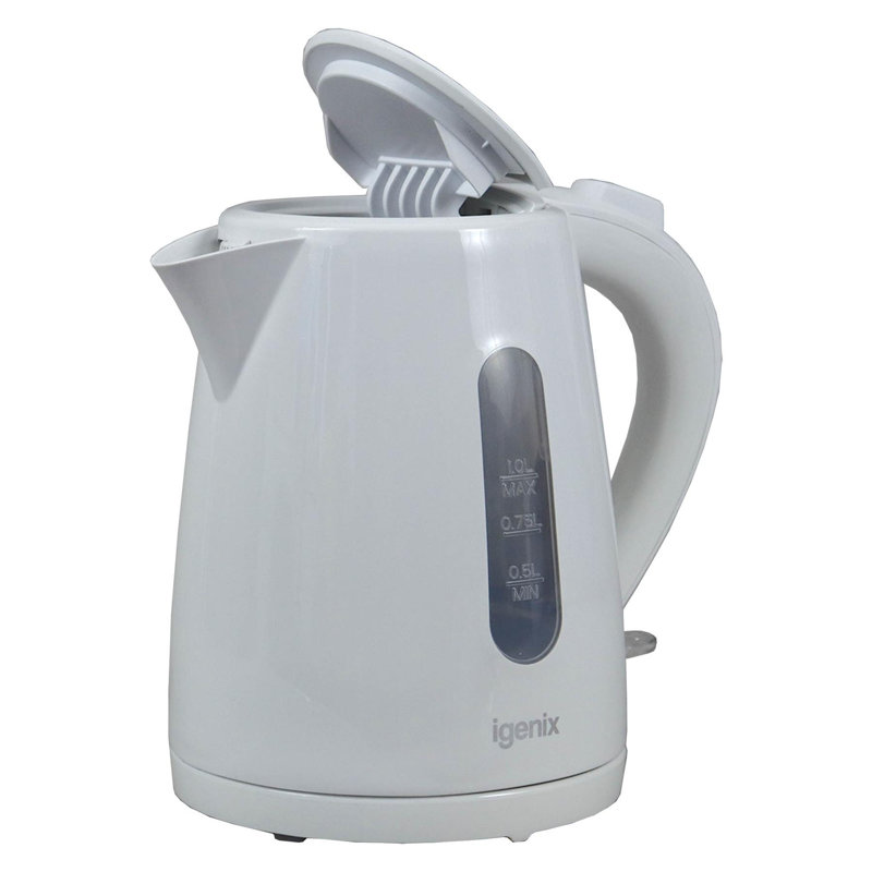 Igenix Plastic Electric Tea Kettle, White