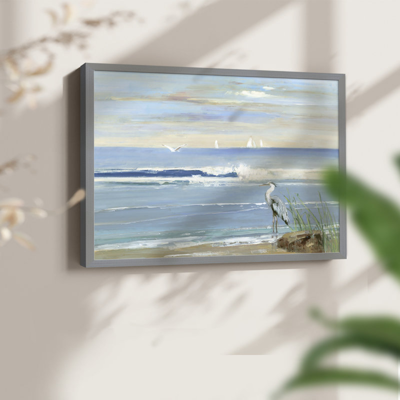 Sunrise Bay - Impression encadrée - Restickable, Gris, H 16 po x l 20 po