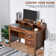 Hambrook 47.2" W 36.6"H Computer Writing Desk with Hutch, Drawers and File Organization, Studyroom Desk, Office Desk