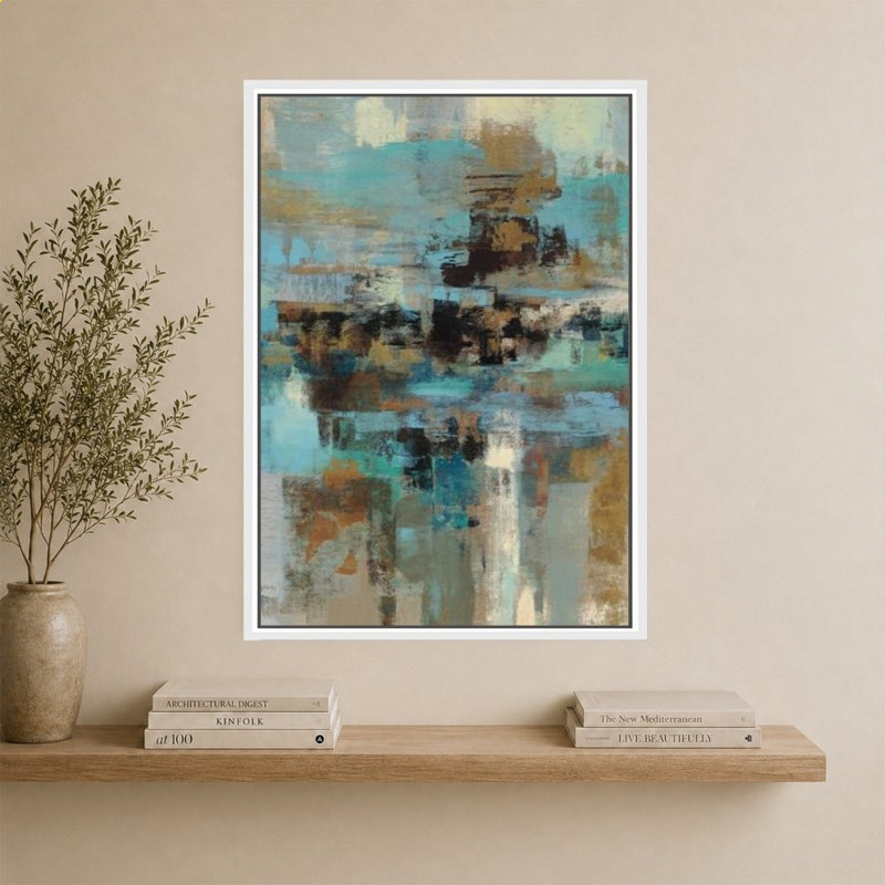 Morning Fjord par Silvia Vassileva - impression sur toile, 44" H x 34" W, White