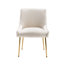 Chaise d'appoint en velours blanc