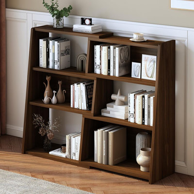  Bibliothèque en bois avec tablette extensible à 3 niveaux pour petite pièce ou coin