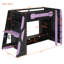 Lit mezzanine simple en bois avec bureau, tablettes multiples et lumière RVB, mauve-133964523