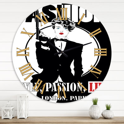 Style Passion Life Fashion Girl II - horloge murale rétro