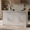 Îlot de cuisine moderne l 61 po avec tablettes réglables