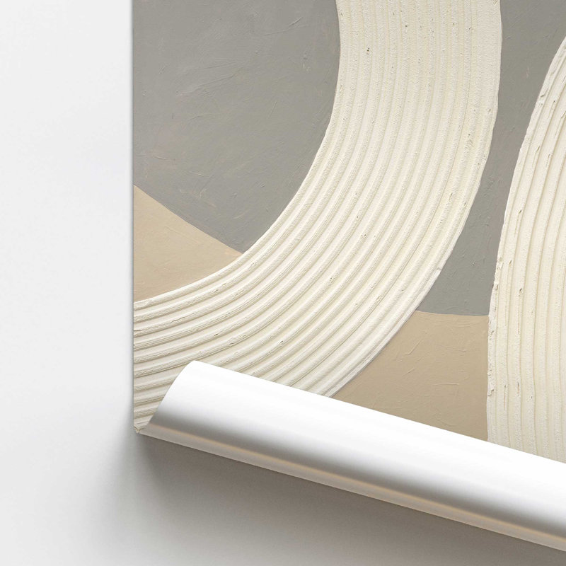 «Rhythm in Neutral Shades II», reproduction sur toile, H 13,75 po x l 13,75 po, Cadre photo argenté