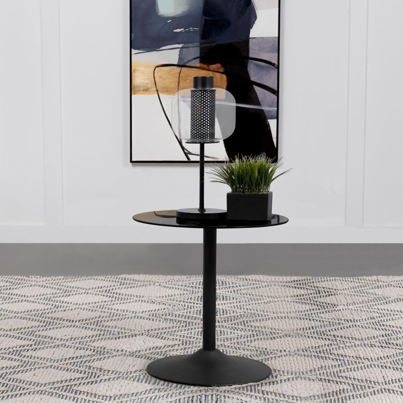 Khano Glass Top End Table