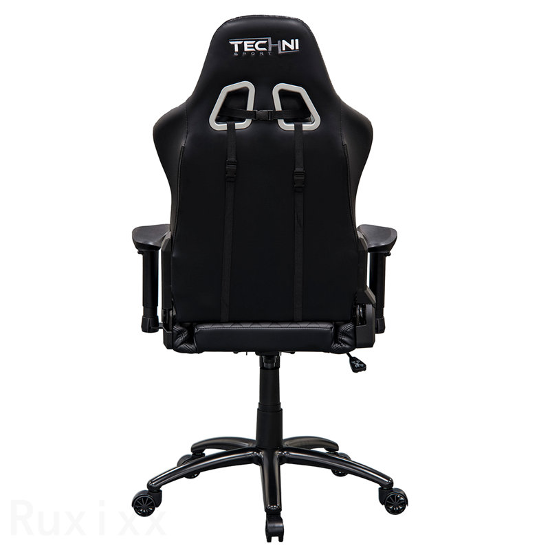 Fauteuil de jeu ergonomique noir à dossier haut